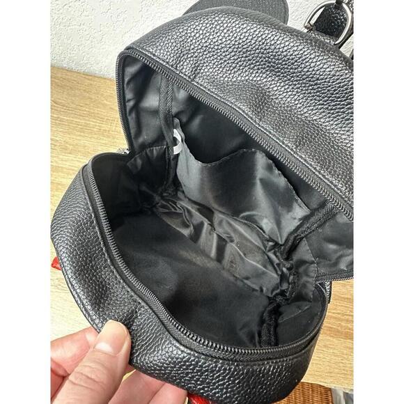 Disney Minnie Mouse Mini Backpack - Black/Red  10” High - Picture 7 of 9